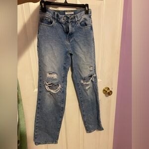 Distressed blue jeans, PacSun, size 23